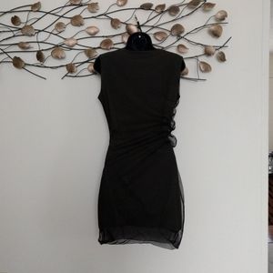 Helmut Lang Vintage Mesh Overlay Dress